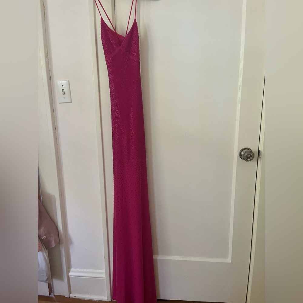 Windsor Pink Spaghetti Strap Slip Dress for Prom